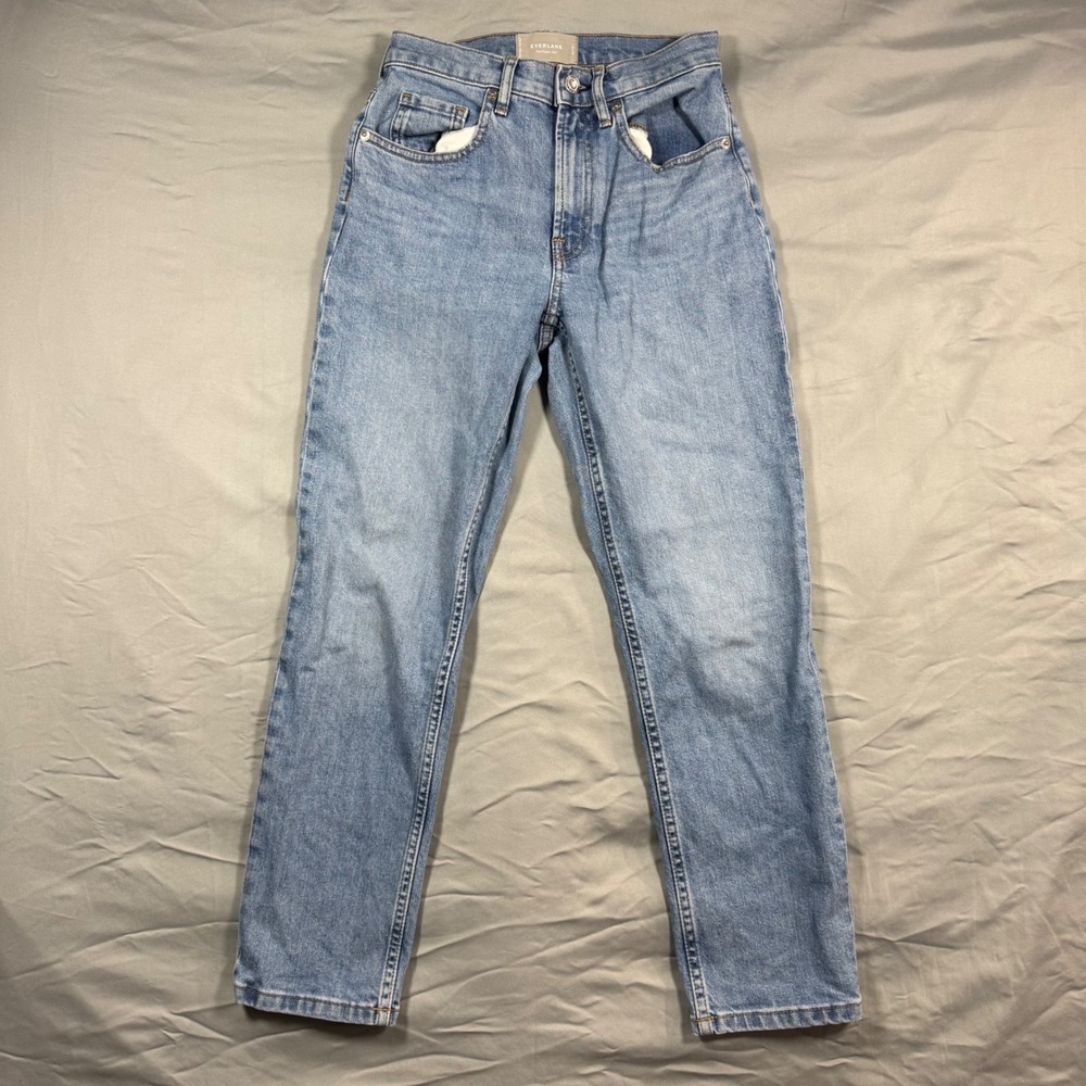 EVERLANE The Cheeky Jean‎ Women's 24 Crop Light Wash High Rise Straight Leg